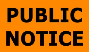 Public Notice Picture - Orange and Black