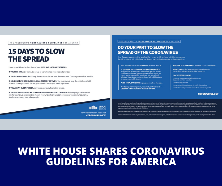 CORONAVIRUS GUIDELINES